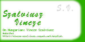 szalviusz vincze business card